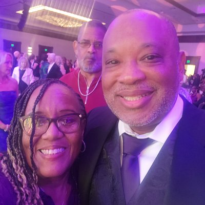 Regina Baker-Chenier with Glen Guyton